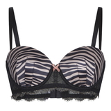 LingaDore Striped Zebra black/print padded bra