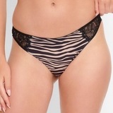 LingaDore Striped Zebra black/print thong