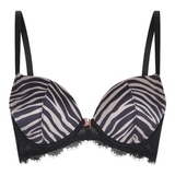 LingaDore Striped Zebra black/print push up bra