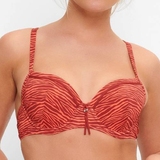 LingaDore Beach Bright Zebra animal print padded bikini bra