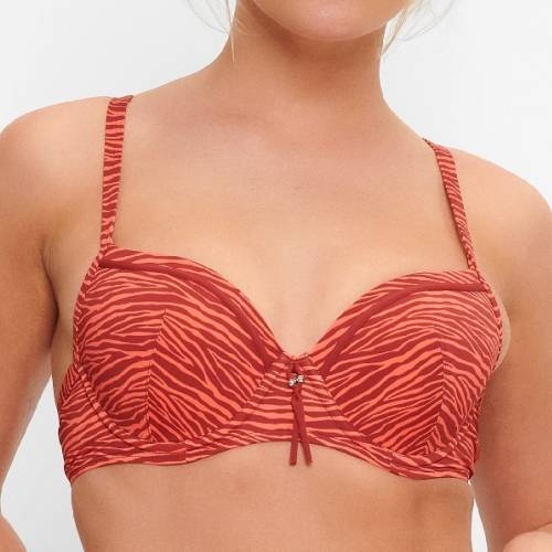 LingaDore Beach Bright Zebra animal print padded bikini bra