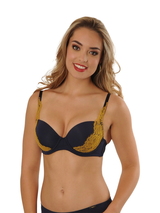 Sapph Celia navy blue padded bra
