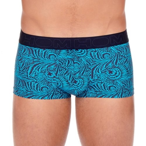 HOM Heliopolis aqua/print sport trunk