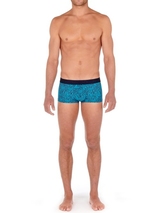 HOM Heliopolis aqua/print sport trunk