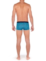 HOM Heliopolis aqua/print sport trunk