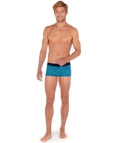 HOM Heliopolis aqua/print sport trunk