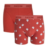 Zaccini Koffie sable red boxer short