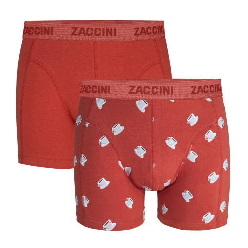Zaccini Koffie sable red boxer short