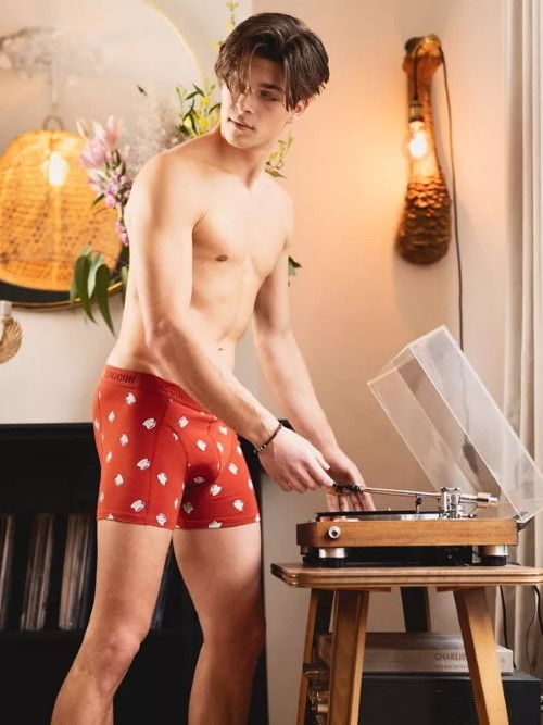 Zaccini Koffie sable red boxer short