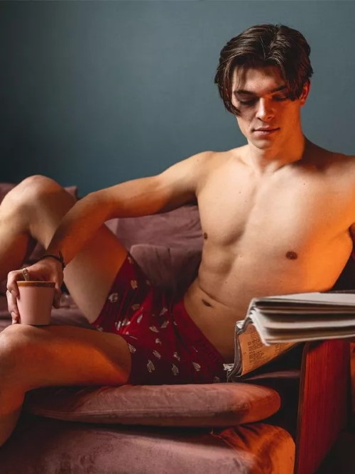 Zaccini Koffie sable red boxer short