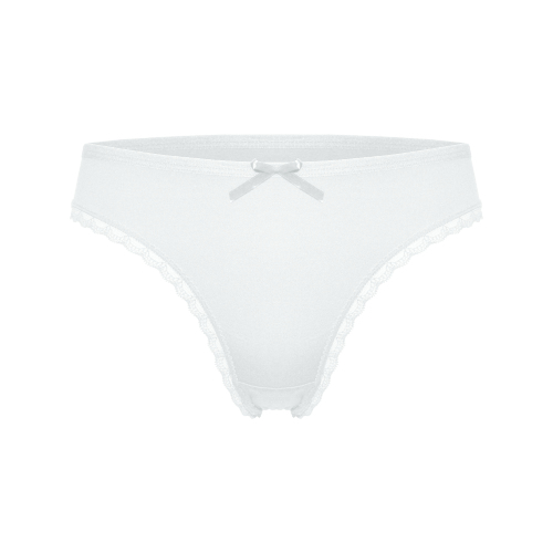 Gianvaglia Embroidery white thong
