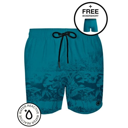 Muchachomalo Water React aqua/print swimshort