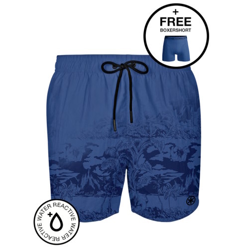 Muchachomalo Water React blue/print swimshort