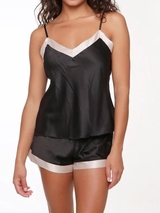 LingaDore Night Simple Satin black/ivory shortama
