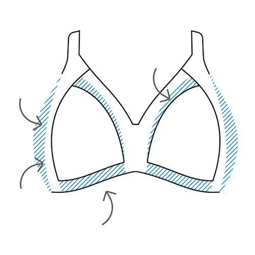 Naturana Minimizer jeans blue wireless bra