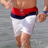 Nickey Nobel Mats white/blue swimshort