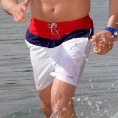 Nickey Nobel Mats white/blue swimshort