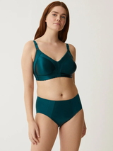 Naturana Minimizer green wireless bra