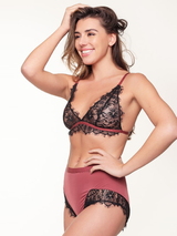 LingaDore LingaDore Love Black Ruby black/red high waist brief