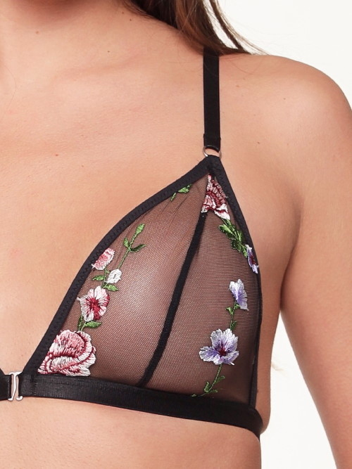 LingaDore LingaDore Love flower Mesh black/print wireless bra
