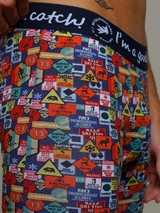 A Fish Named Fred Wintersport  navy/print boxer short