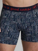 A Fish Named Fred Wintersport  navy/print boxer short