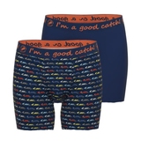 A Fish Named Fred Racing navy/print boxer short