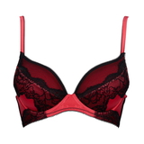 After Eden Norree red/black push up bra