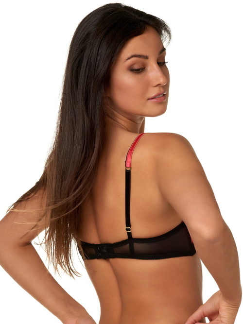 After Eden Norree red/black push up bra