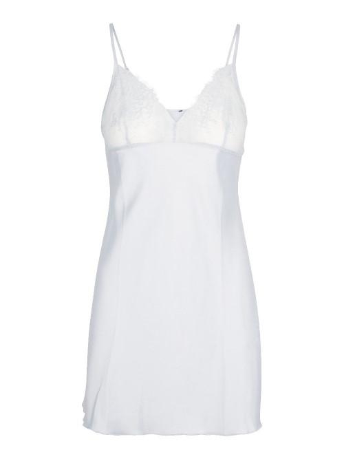 LingaDore Night Heather Blue off white slipdress