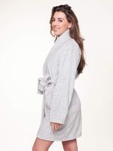 LingaDore Night Fluffy grey bathrobe