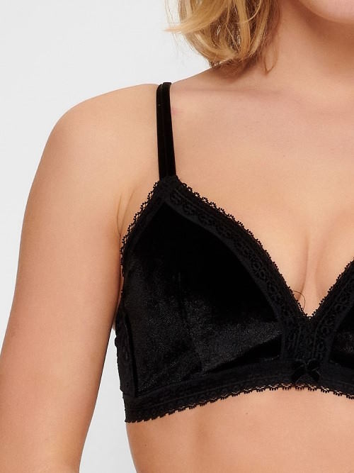 LingaDore Velvet black padded bra