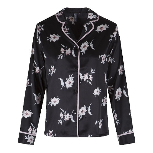 LingaDore Night SATIN black/print pajama