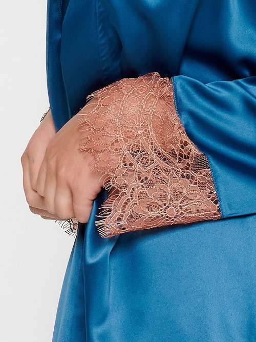 LingaDore Night Cedar Wood petrol kimono