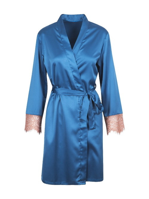 LingaDore Night Cedar Wood petrol kimono