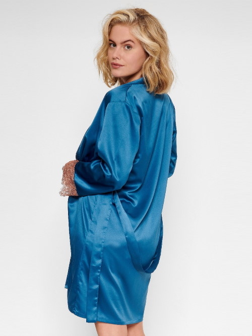 LingaDore Night Cedar Wood petrol kimono