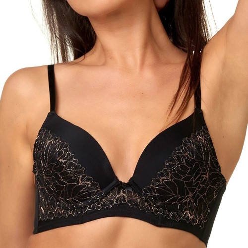 After Eden Novi black/gold padded bra