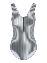 LingaDore Beach Summer Stripes grey/white bathingsuit