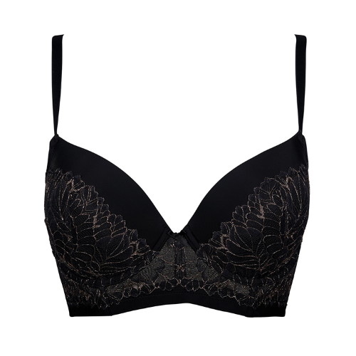 After Eden D-Cup & Up Novenna black/gold padded bra