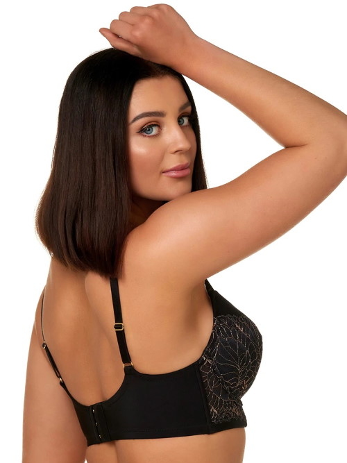 After Eden D-Cup & Up Novenna black/gold padded bra