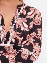 LingaDore Beach Paisley Love black/print tunic