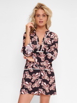 LingaDore Beach Paisley Love black/print tunic