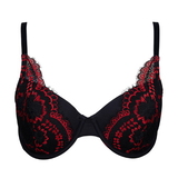 After Eden D-Cup & Up Naomi black/red padded bra