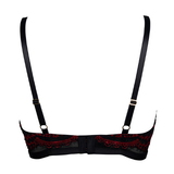 After Eden D-Cup & Up Naomi black/red padded bra