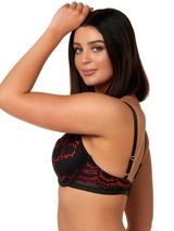After Eden D-Cup & Up Naomi black/red padded bra
