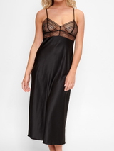 LingaDore Night Edgy Black. black slipdress