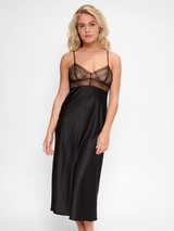 LingaDore Night Edgy Black. black slipdress