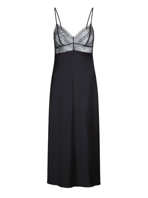 LingaDore Night Edgy Black. black slipdress