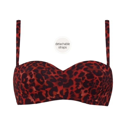 Marlies Dekkers Swimwear Panthera red/black padded bikini bra