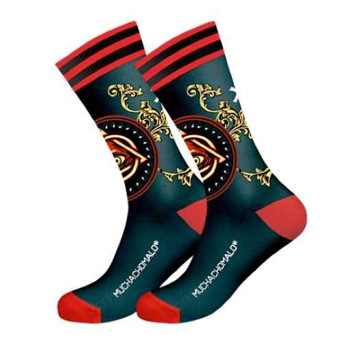 Muchachomalo Miami Ace green/print socks